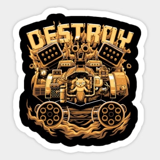 destroy cat Sticker